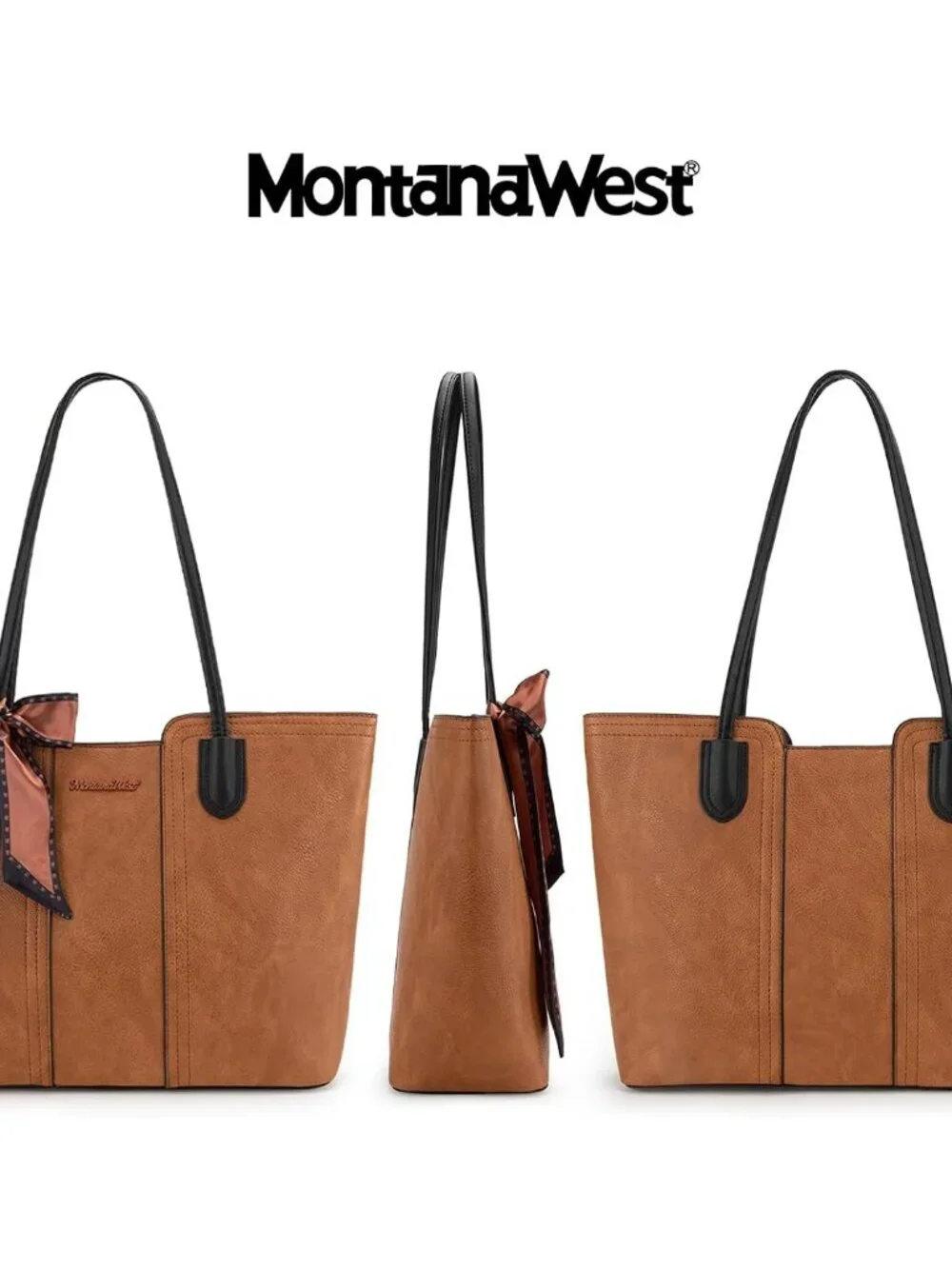 Fashion-Forward Vegan Leather Satchel - Amber Brown Tote with Spacious Interior